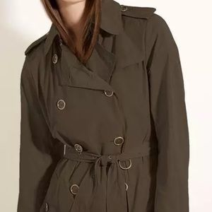 Olive Green Burberry Buckingham Trench Coat.